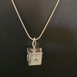 Sterling Silver Keepsake Box Necklace